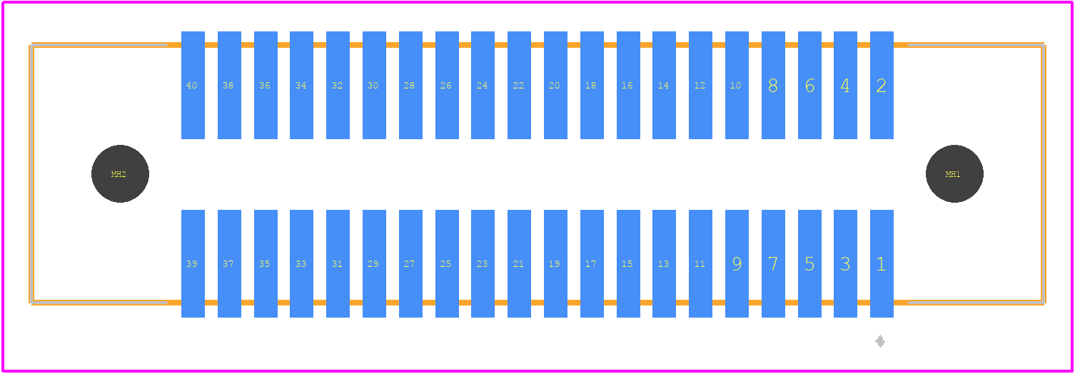 FX2-40S-1.27SV(71) - Hirose PCB footprint - Other - Other - FX2-40S-1.27SV(71)-1