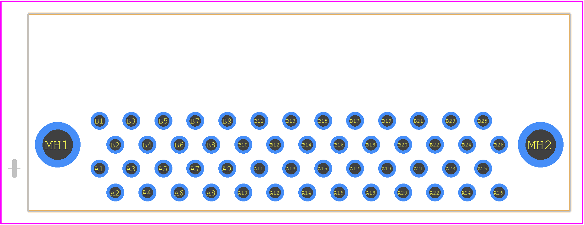 FX2-52P-1.27DSL(71) - Hirose PCB footprint - Other - Other - FX2-52P-1.27DSL(71)-2