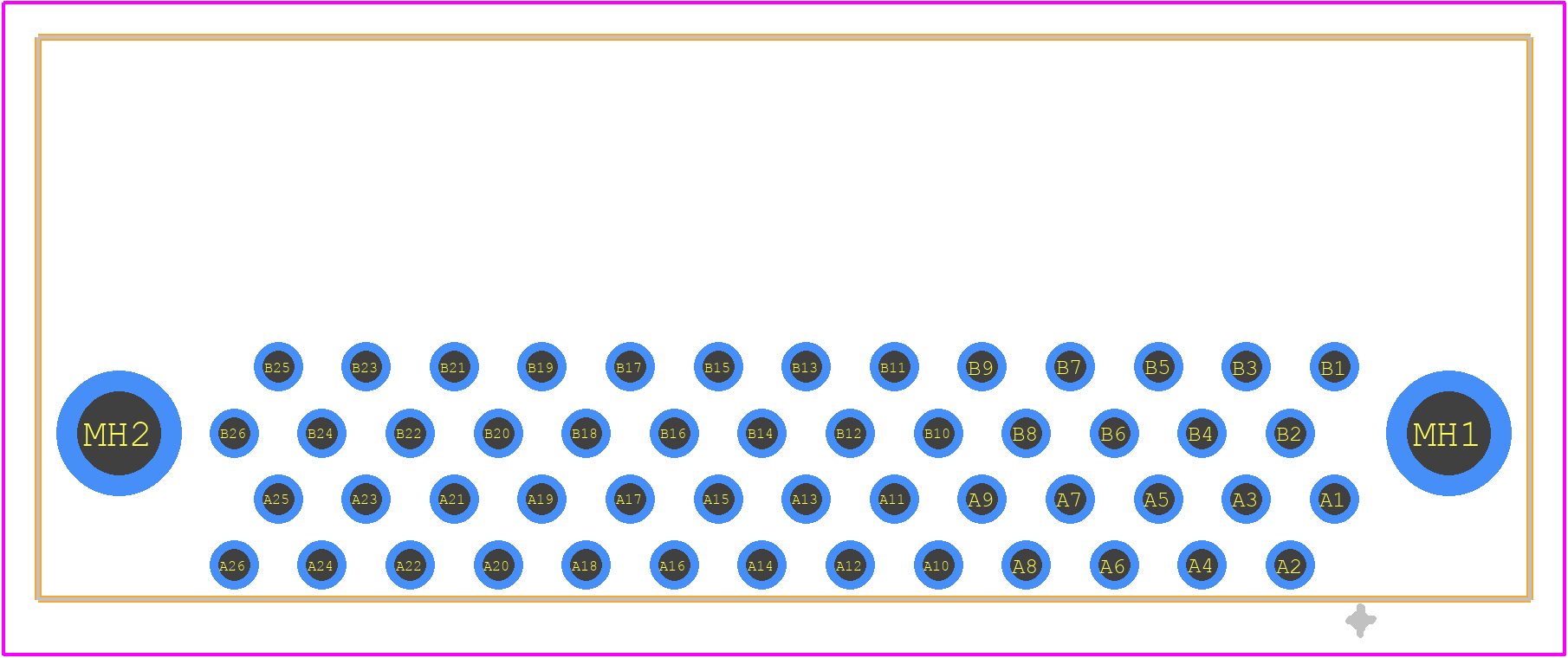 FX2-52S-1.27DS(71) - Hirose PCB footprint - Other - Other - FX2-52S-1.27DS(71)-2