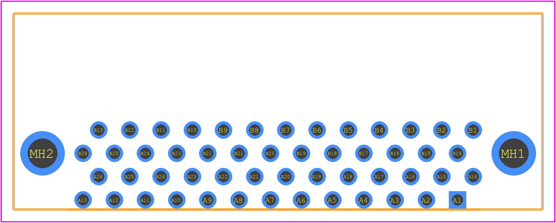 FX2-52S-1.27DSL(71) - Hirose PCB footprint - Other - Other - FX2-52S-1.27DSL(71)-1
