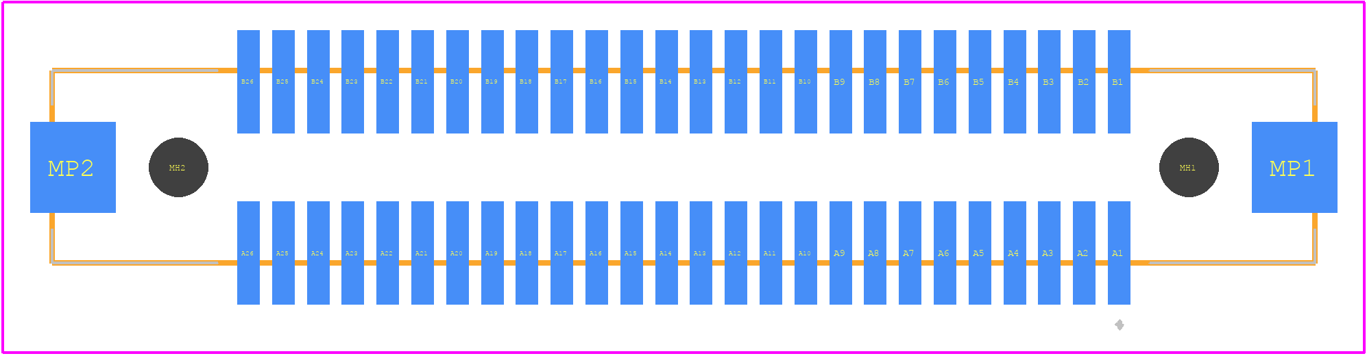 FX2-52S-1.27SVL(71) - Hirose PCB footprint - Other - Other - FX2-52S-1.27SVL(71)-1