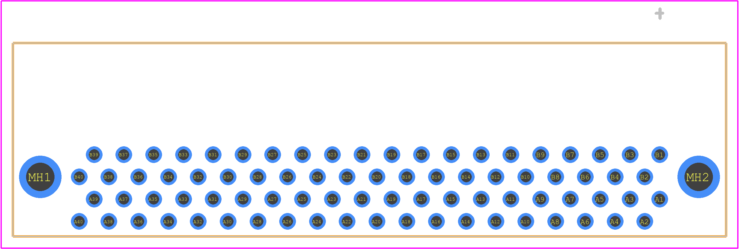 FX2-80S-1.27DS(71) - Hirose PCB footprint - Other - Other - FX2-80S-1.27DS(71)-1
