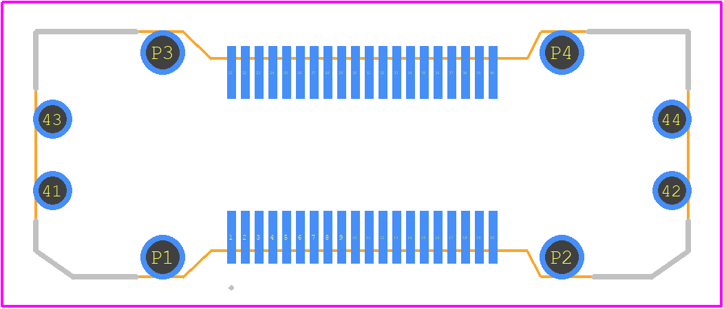 FX23-40P-0.5SV15 - Hirose PCB footprint - Other - Other - FX23-40P-0.5SV15-2