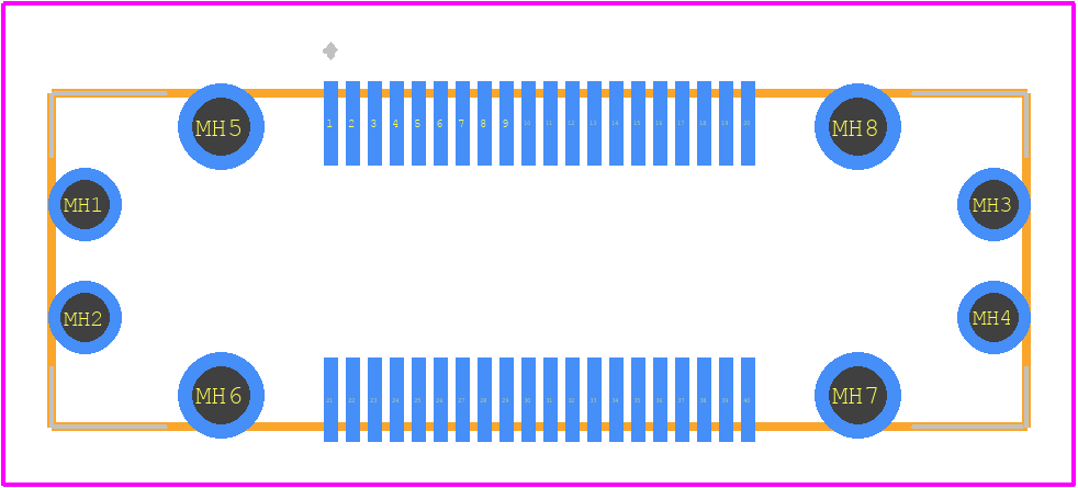 FX23-40S-0.5SV - Hirose PCB footprint - Other - Other - FX23-40S-0.5SV-2