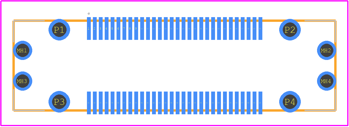 FX23-60S-0.5SV - Hirose PCB footprint - Other - Other - FX23-60S-0.5SV-3