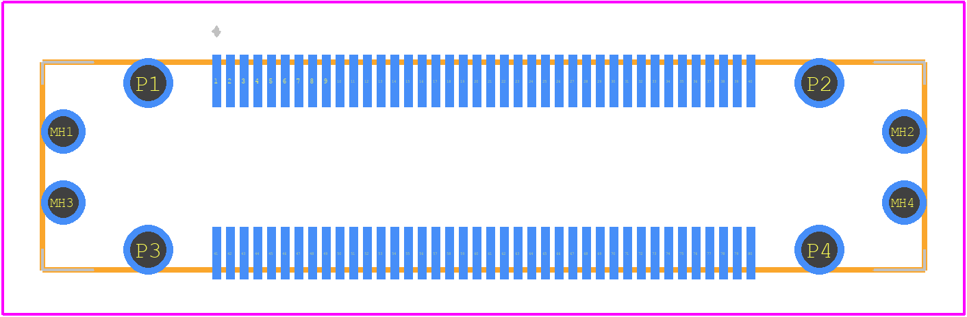 FX23-80S-0.5SV - Hirose PCB footprint - Other - Other - FX23-80S-0.5SV-3