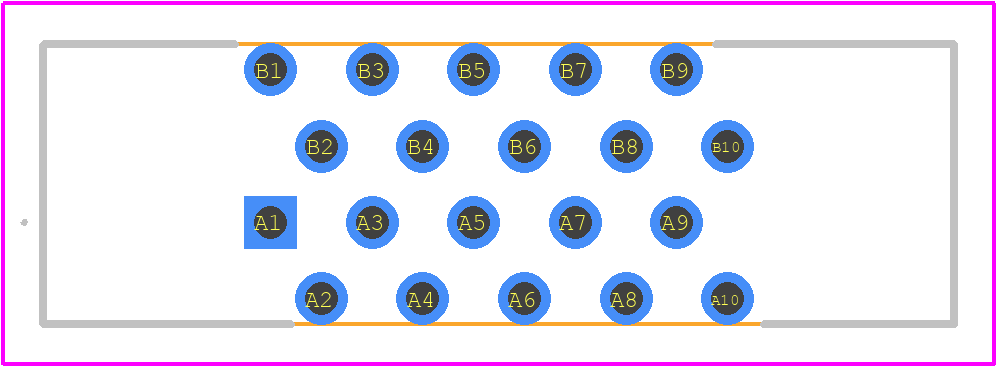 FX2C-20P-1.27DSA(71) - Hirose PCB footprint - Other - Other - FX2C-20P-1.27DSA(71)-1