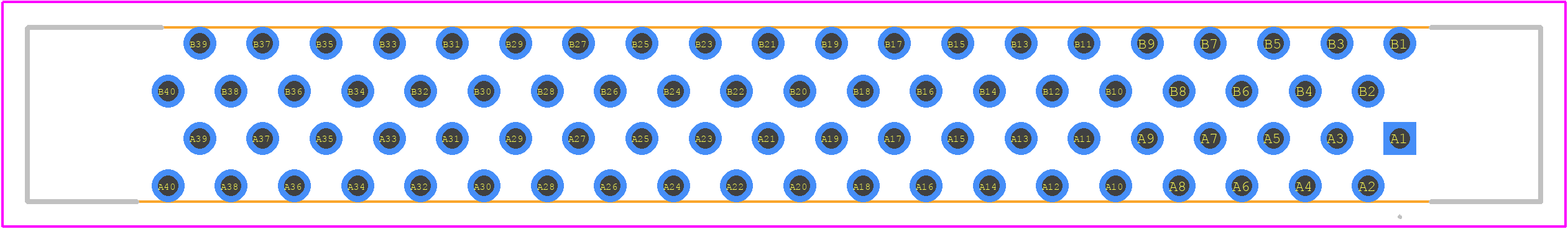 FX2C-80S-1.27DSA(71) - Hirose PCB footprint - Other - Other - FX2C-80S-1.27DSA(71)-1