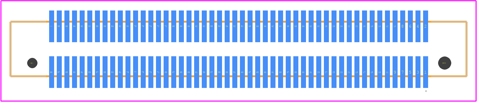FX6-100S-0.8SV2(71) - Hirose PCB footprint - Other - Other - FX6-100S-0.8SV2(71)-3