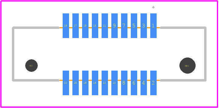 FX6-20P-0.8SV(71) - Hirose PCB footprint - Other - Other - FX6-20P-0.8SV(71)-1