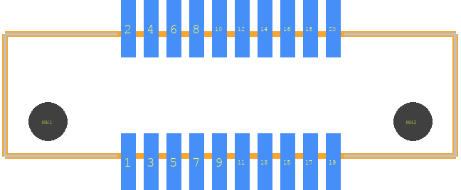 FX6-20P-0.8SV2(71) - Hirose PCB footprint - Other - Other - FX6-20P-0.8SV2(71)-1