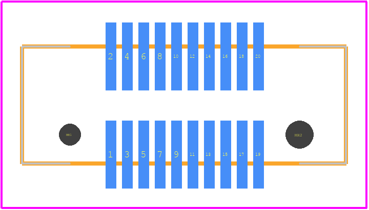 FX6-20S-0.8SV2(71) - Hirose PCB footprint - Other - Other - FX6-20S-0.8SV2(71)-2
