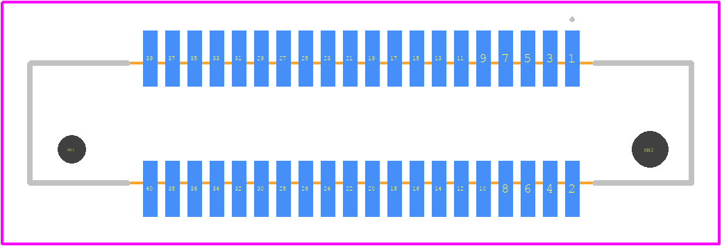 FX6-40P-0.8SV(71) - Hirose PCB footprint - Other - Other - FX6-40P-0.8SV(71)