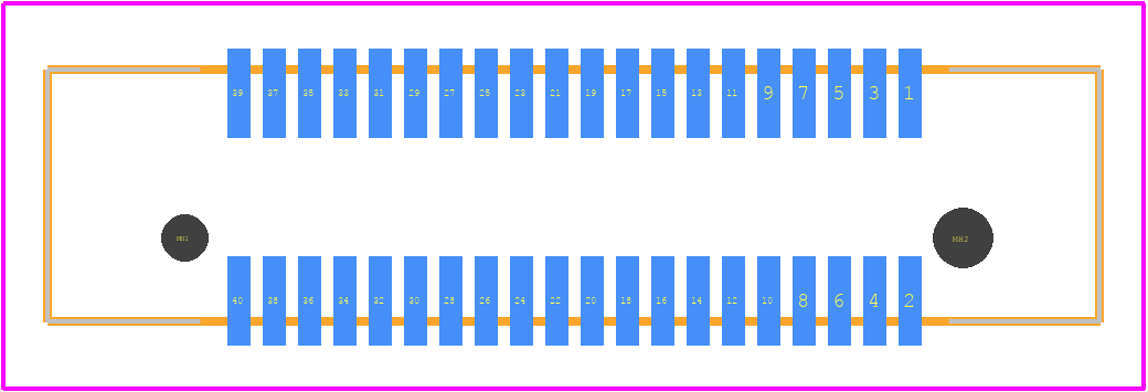 FX6-40P-0.8SV1(71) - Hirose PCB footprint - Other - Other - FX6-40P-0.8SV1(71)_1