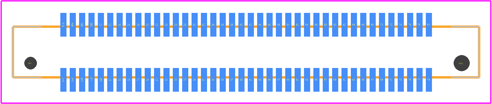 FX6-80P-0.8SV(71) - Hirose PCB footprint - Other - Other - FX6-80P-0.8SV(71)-2