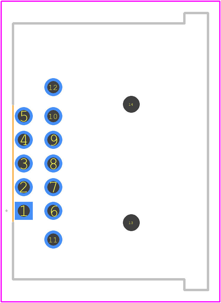 GT17V-10DP-DS(70) - Hirose PCB footprint - Other - Other - GT17V-10DP-DS(70)-3