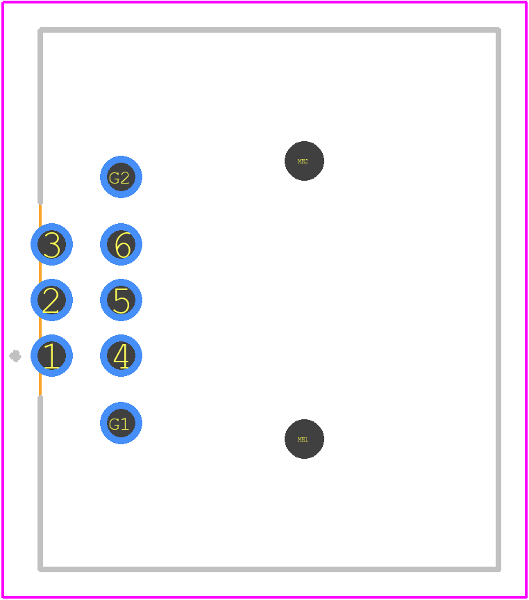 GT17V-6DP-DS(70) - Hirose PCB footprint - Other - Other - GT17V-6DP-DS(70)-1