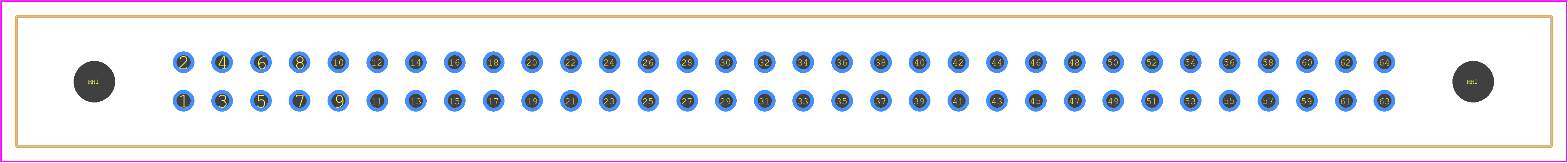 HIF3BA-64PA-2.54DS(71) - Hirose PCB footprint - Other - Other - HIF3BA-64PA-2.54DS(71)-3