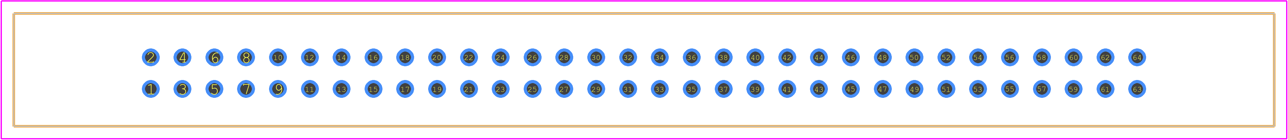 HIF3BB-64PA-2.54DSA(71) - Hirose PCB footprint - Other - Other - HIF3BB-64PA-2.54DSA(71)