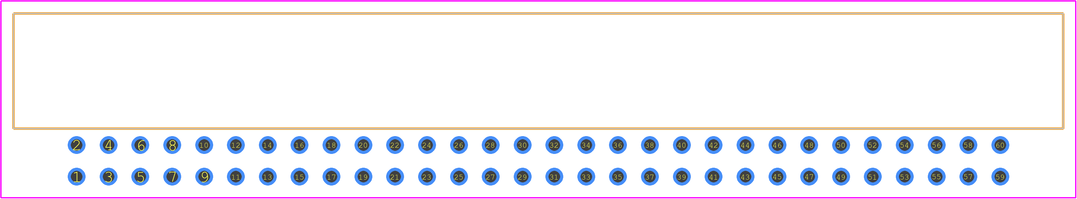HIF3FB-60PA-2.54DS(71) - Hirose PCB footprint - Other - Other - HIF3FB-60PA-2.54DS(71)-1