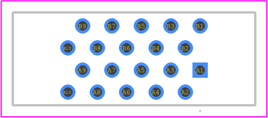 HIF6A-20DA-1.27DSA(71) - Hirose PCB footprint - Other - Other - HIF6A-20DA-1.27DSA(71)-1