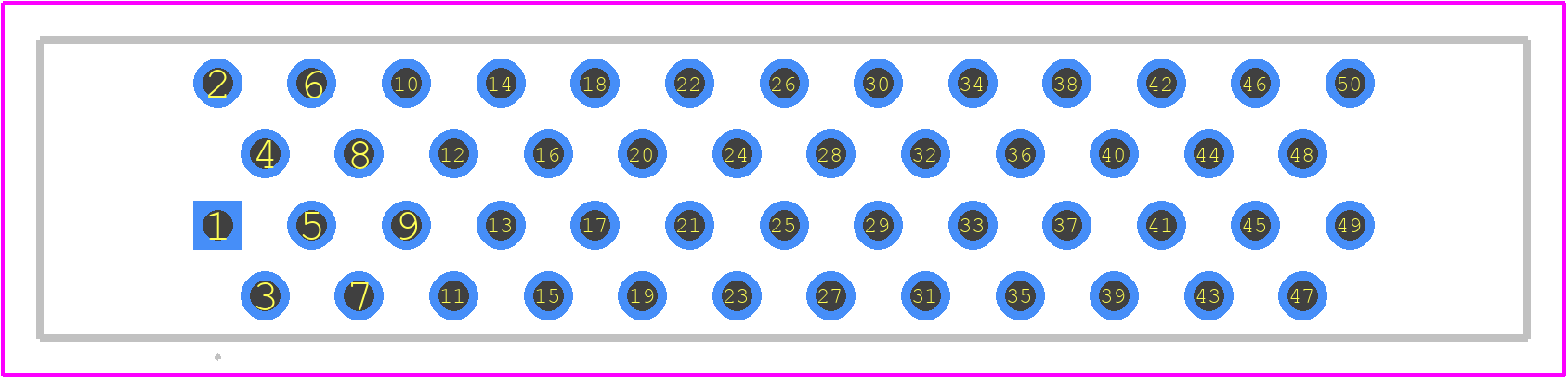 HIF6A-50PA-1.27DSA(71) - Hirose PCB footprint - Other - Other - HIF6A-50PA-1.27DSA(71)-3
