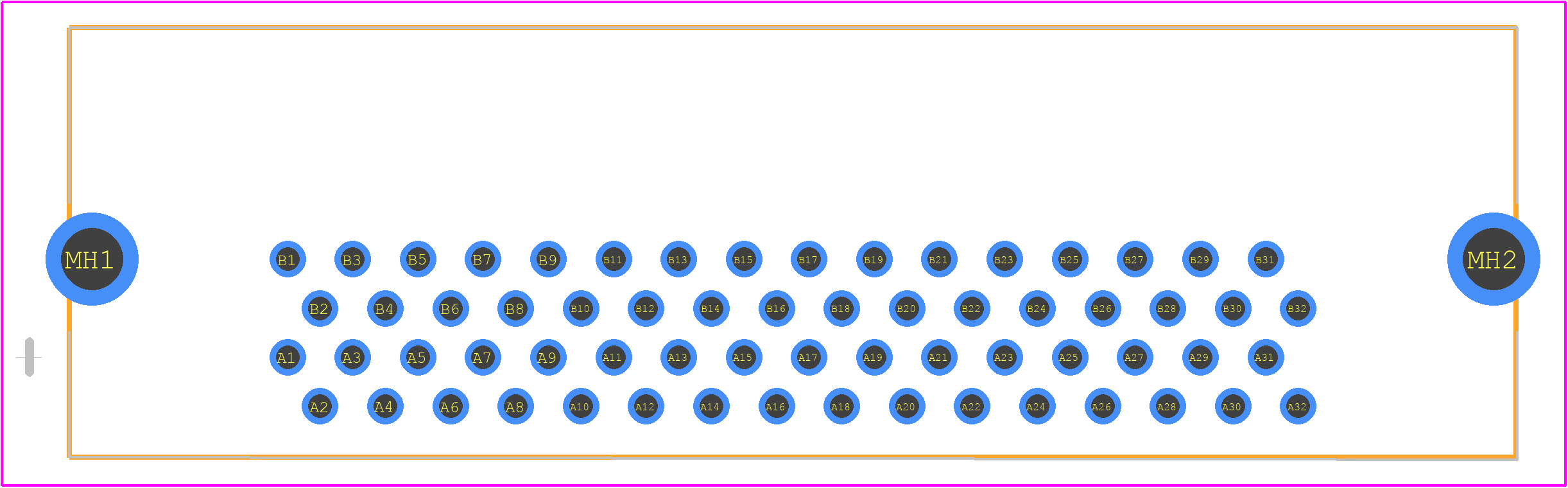 HIF6A-60PA-1.27DS(71) - Hirose PCB footprint - Other - Other - HIF6A-60PA-1.27DS(71)-2