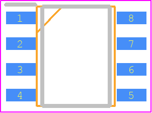 FL7733AMX - onsemi PCB footprint - SOT23 (8-Pin) - SOT23 (8-Pin) - MS-012 AA