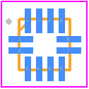 FXMA2104UMX - onsemi PCB footprint - Quad Flat No-Lead - Quad Flat No-Lead - KG-12 (UMLP)