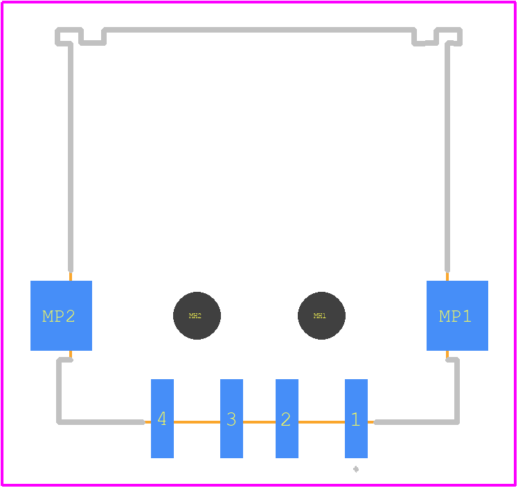 KUSBX-SMT4-ASFS1N-BTR - Kycon PCB footprint - Other - Other - KUSBX-SMT4-ASFS1N-BTR-1