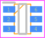 PAM2803AAF095 - Diodes Incorporated PCB footprint - SOT23 (6-Pin) - SOT23 (6-Pin) - PAM2803AAF095-AP