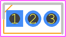 ZTX851STZ - Diodes Incorporated PCB footprint - Transistor Outline, Vertical - Transistor Outline, Vertical - eline