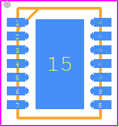 ZXLD1321DCATC - Diodes Incorporated PCB footprint - Small Outline No-lead - Small Outline No-lead - DFN14 (4x3x0.75)/-