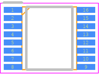 ST232CTR - STMicroelectronics PCB footprint - Small Outline Packages - Small Outline Packages - TSSOP16-2
