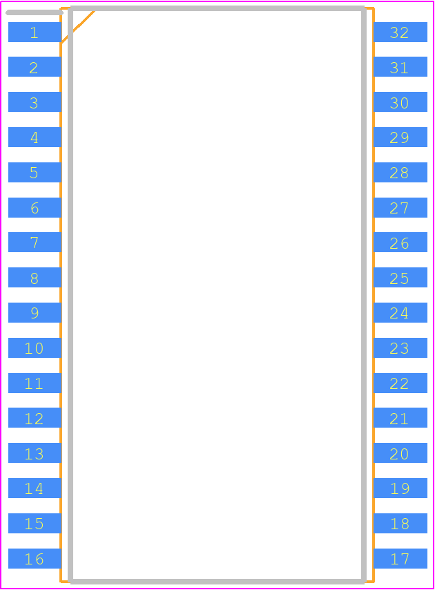 AS6C4008-55SIN - Alliance Memory PCB footprint - Small Outline Packages - Small Outline Packages - 32 pin 450 mil SOP Package Outline Dimension