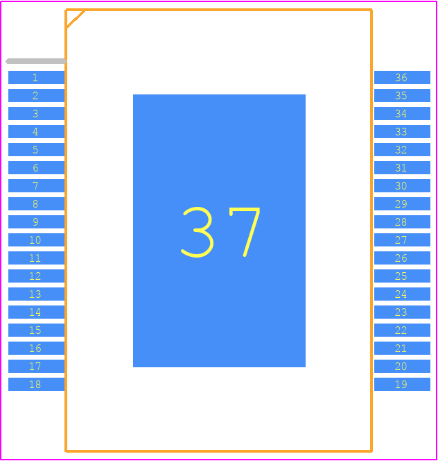 STA323W - STMicroelectronics PCB footprint - Small Outline Packages - Small Outline Packages - ST PowerSO36