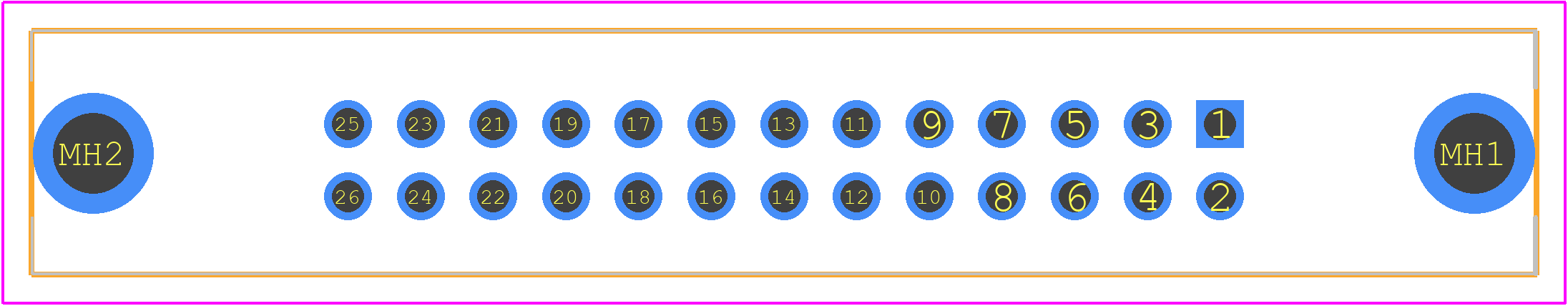 09185266914 - HARTING PCB footprint - Other - Other - 09185266914-3