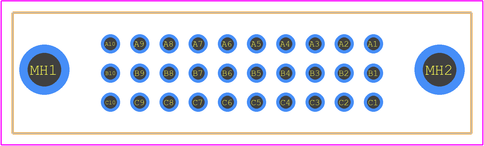 09252306824 - HARTING PCB footprint - Other - Other - 09252306824-1