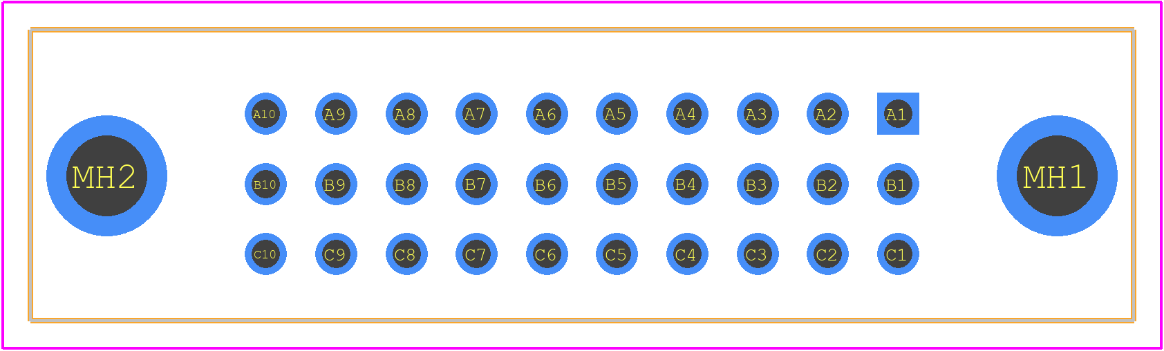 09252306850 - HARTING PCB footprint - Other - Other - 09252306850-3