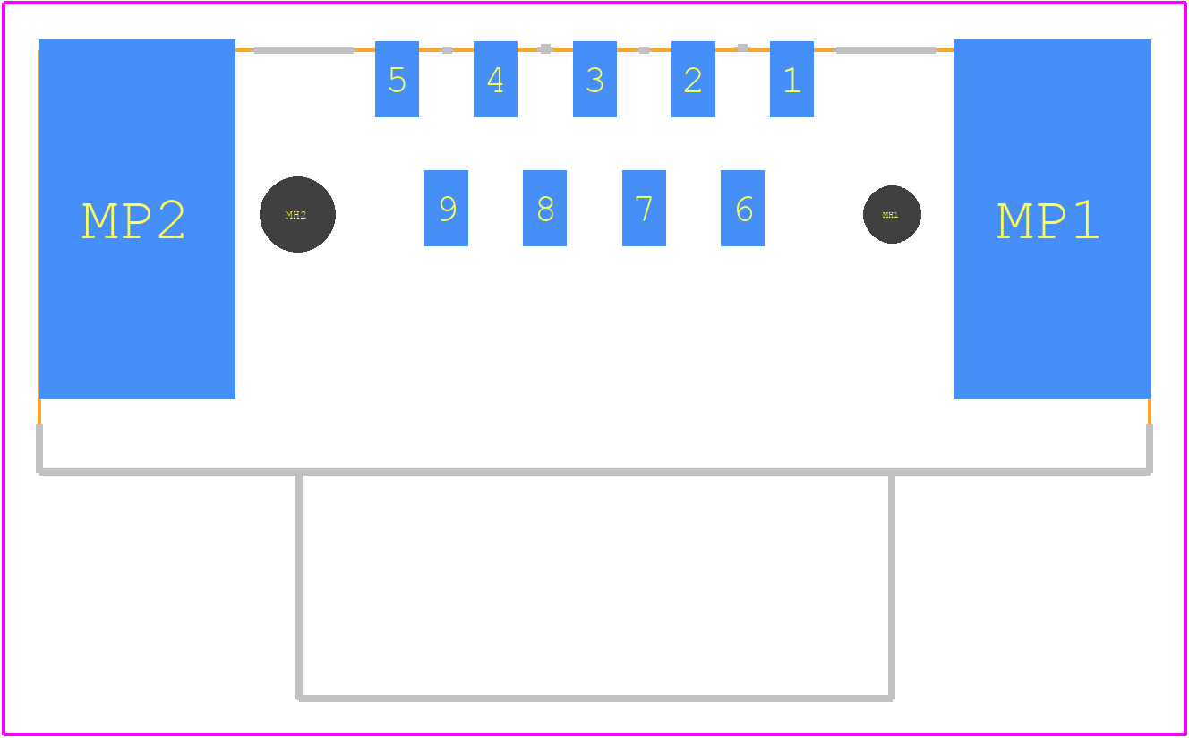 09551566619741 - HARTING PCB footprint - Other - Other - 09551566619741-1