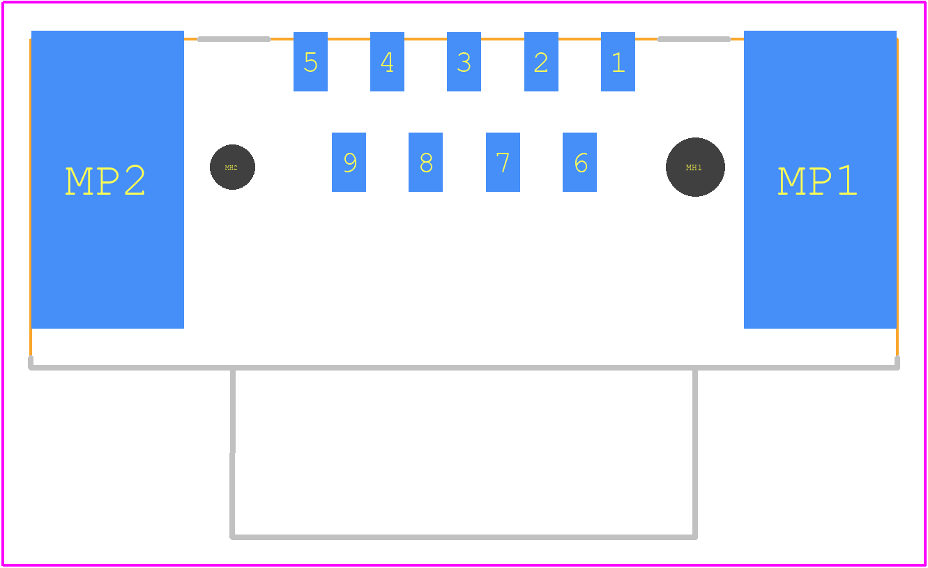 09551666812741 - HARTING PCB footprint - Other - Other - 09551666812741-1
