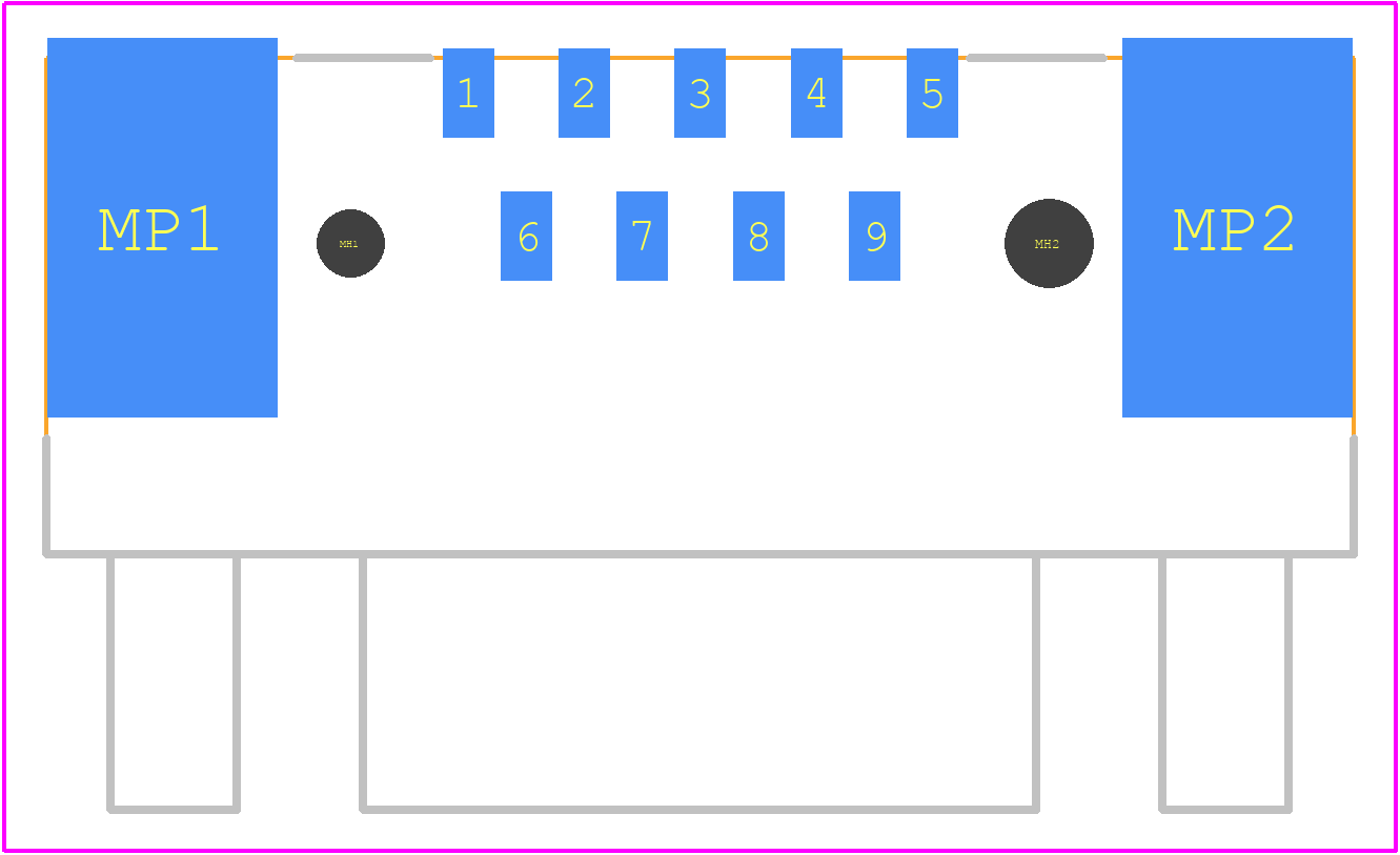 09551666820741 - HARTING PCB footprint - Other - Other - 09551666820741-3