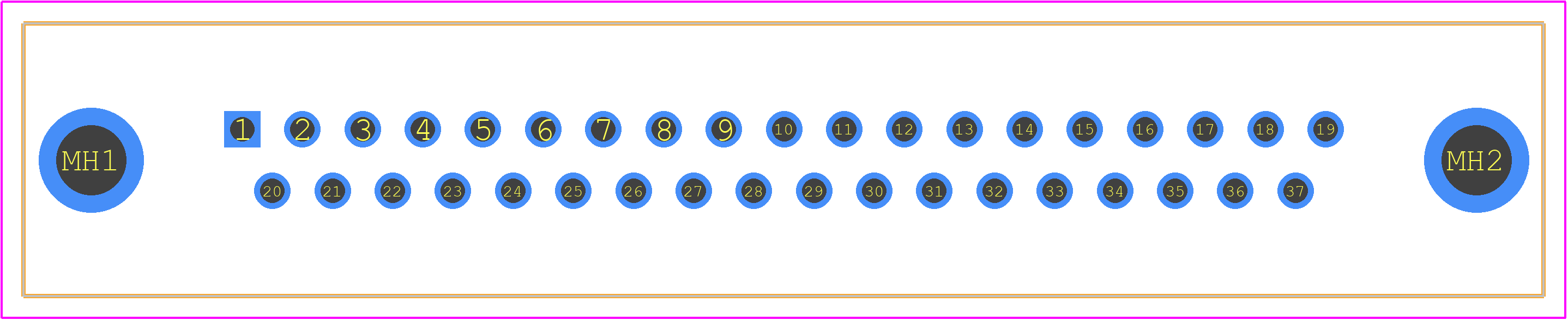 09654616713 - HARTING PCB footprint - Other - Other - 09654616713-1