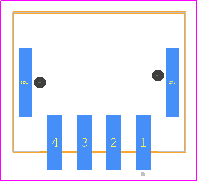 14010413102000 - HARTING PCB footprint - Other - Other - 14010413102000-3
