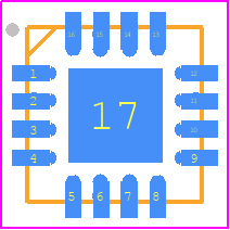 EQCO62R20.3 - Microchip PCB footprint - Quad Flat No-Lead - Quad Flat No-Lead - QFP16