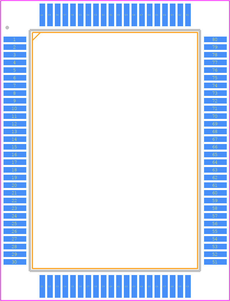 LAN9115-MT - Microchip PCB footprint - Quad Flat Packages - Quad Flat Packages - LAN9115-MT