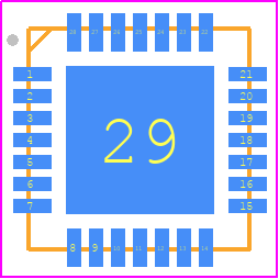 MCP39F511-E/MQ - Microchip PCB footprint - Quad Flat No-Lead - Quad Flat No-Lead - MCP39F511