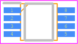 PIC12F510-E/MS - Microchip PCB footprint - Small Outline Packages - Small Outline Packages - 8-LEAD PLASTIC SMALL OUTLINE PACKAGE (MS)