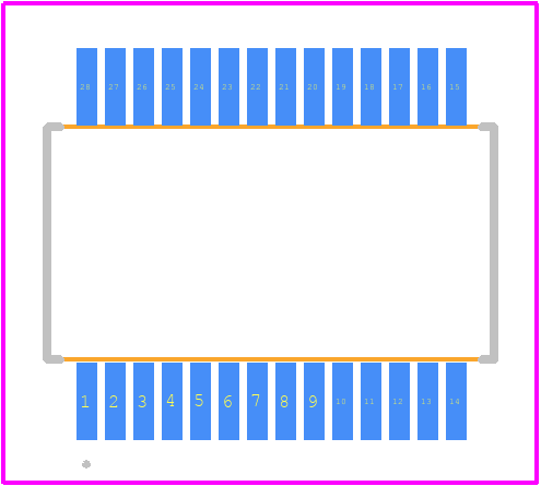 PIC16F1516-I/SS - Microchip PCB footprint - Other - Other - 28_Lead Plastic skrink small outline (ss) -5.30 mm body {SSOP}
