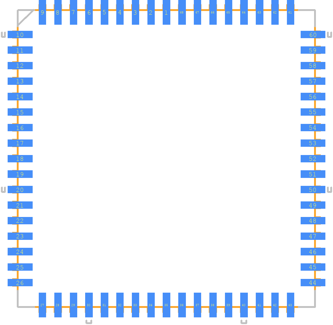 PIC17C756A-16I/L - Microchip PCB footprint - Other - Other - PLCC127P2515X2515X457-68N